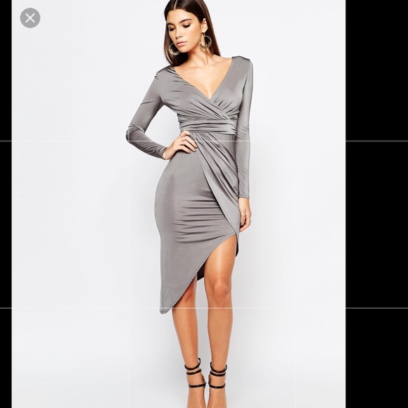 deep plunge wrap dress